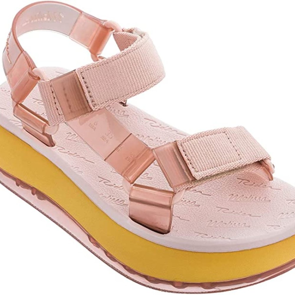 Melissa Papete Sandals - Pink & Yellow Sz 5